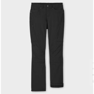 NEW DULUTH TRADING FLEXPEDITION Lined Straight Leg Pants Women Size 24 Black